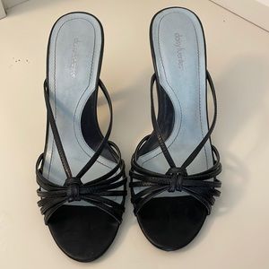 Black Strappy Heeled (3”) Sandals - Size 7.5